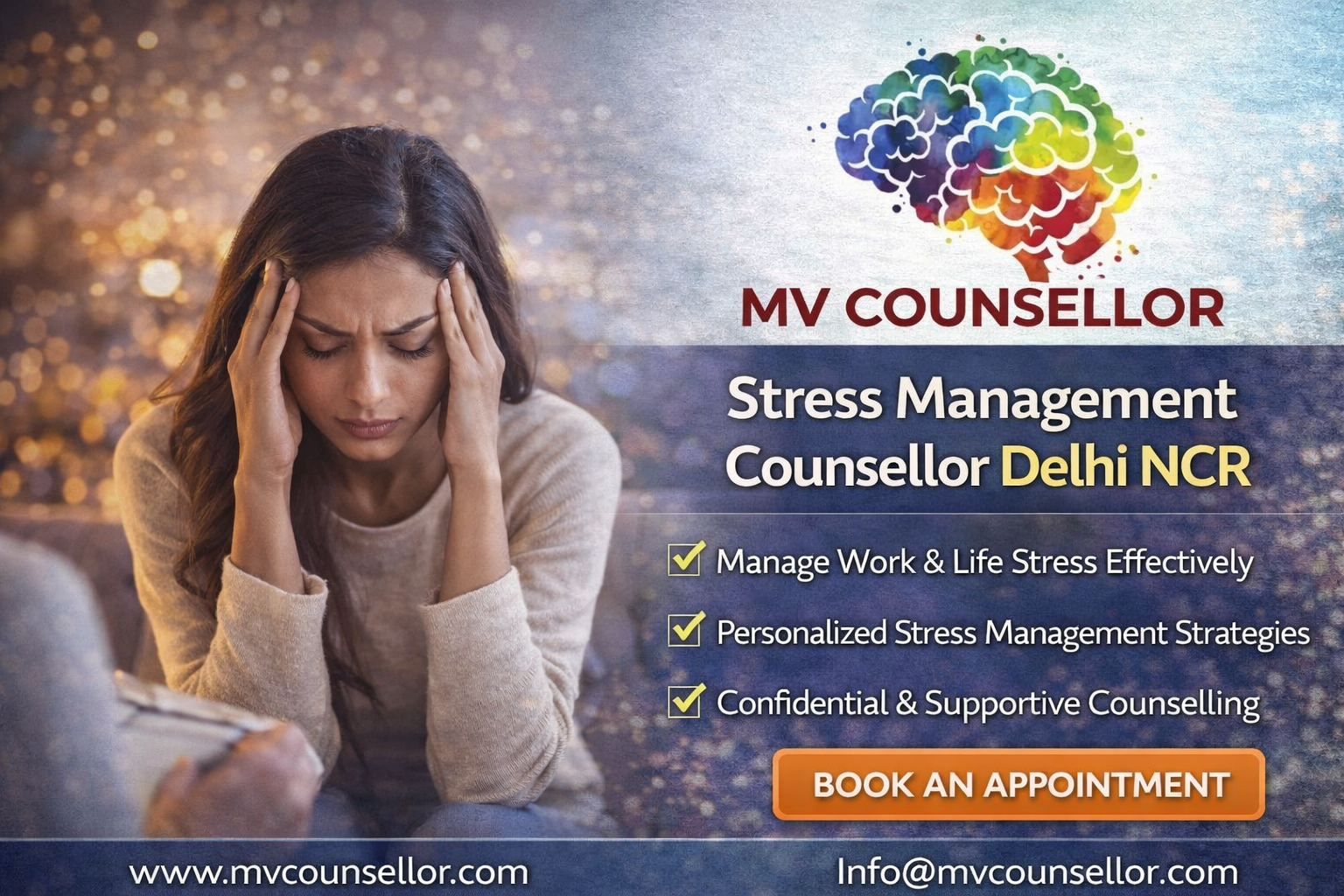 Stress Management Counsellor Delhi NCR: Professional Support for Mental Wellness and Emotional Balance